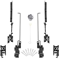 X AUTOHAUX Techo Corredizo Pista Montaje Reparación Kit Con Accesoorios para Coche Negro